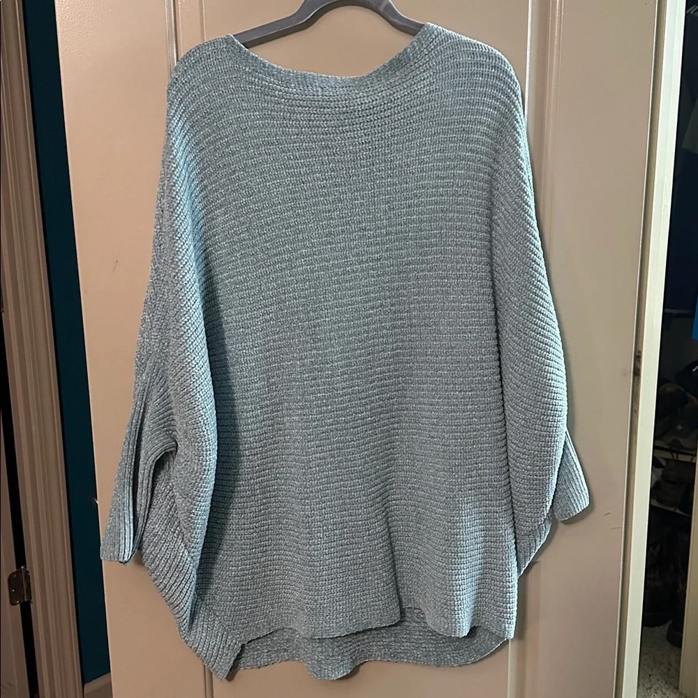 HYFVE Textured Knit Sweater in Soft Blue - Picture 3 of 4